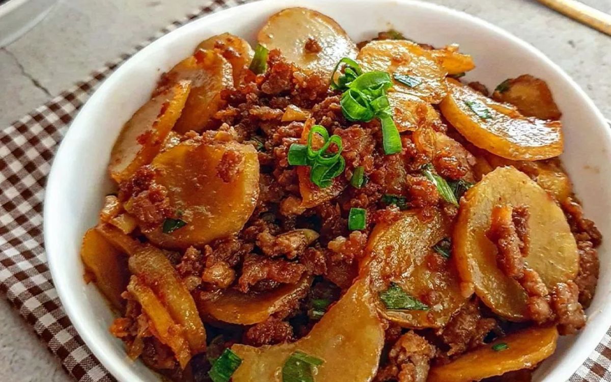 Kentang Kecap Daging Cincang